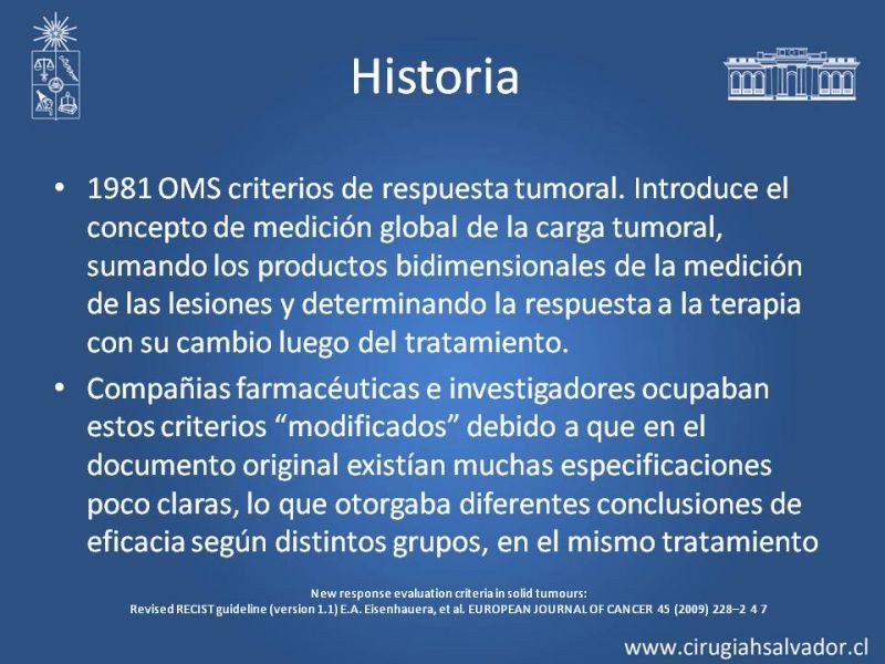 Diapositiva 2 de Criterios RECIST 1.1