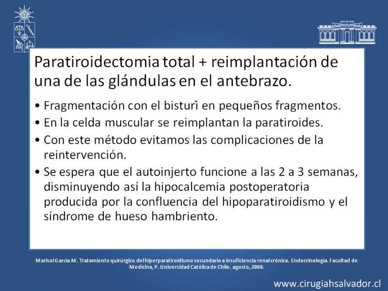 Diapositiva 16 de Hiperparatiroidismo 2°: Estudio, manejo e indic. Qx