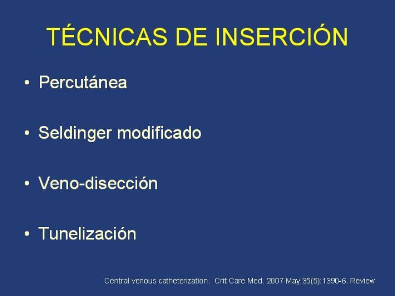 Diapositiva 7 de Accesos venosos centrales