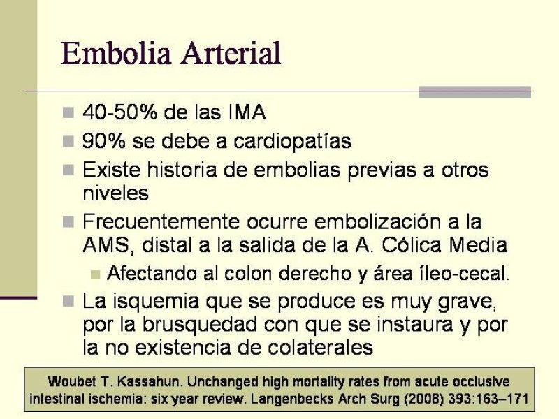 Diapositiva 5 de Isquemia Mesentérica Aguda
