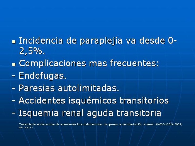 Diapositiva 68 de Aneurisma aórtico toracoabdominal (AATA)