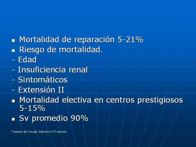 Diapositiva 58 de Aneurisma aórtico toracoabdominal (AATA)