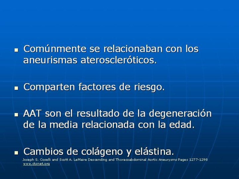 Diapositiva 11 de Aneurisma aórtico toracoabdominal (AATA)