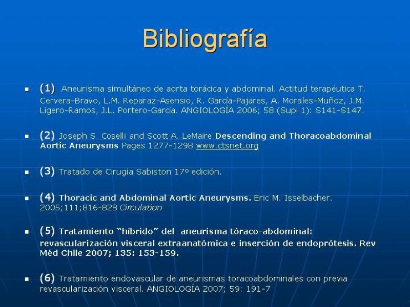 Diapositiva 72 de Aneurisma aórtico toracoabdominal (AATA)