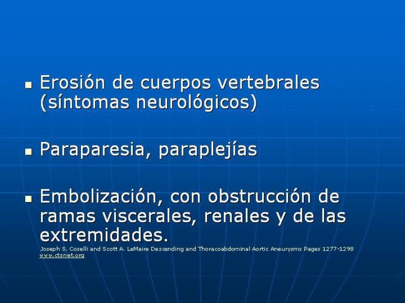 Diapositiva 17 de Aneurisma aórtico toracoabdominal (AATA)