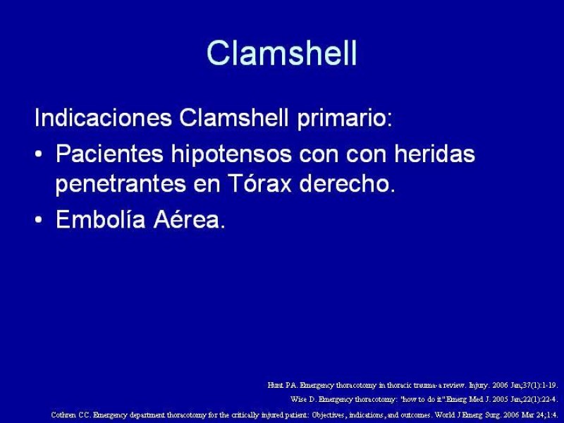 Diapositiva 21 de Toracotomía de Reanimación