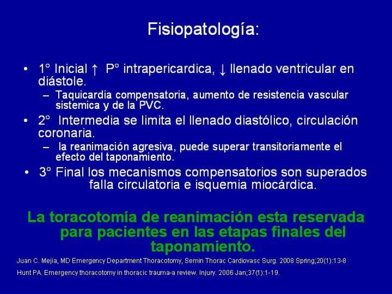Diapositiva 11 de Toracotomía de Reanimación