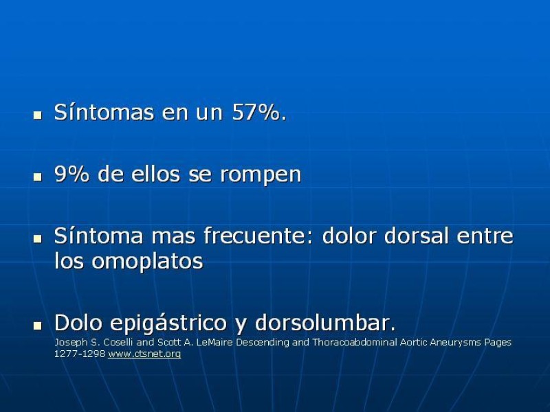 Diapositiva 15 de Aneurisma aórtico toracoabdominal (AATA)