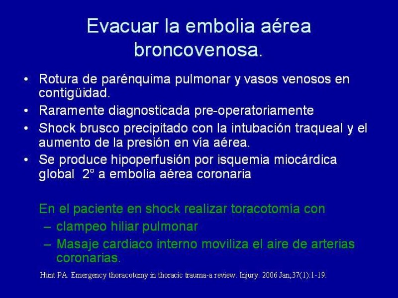 Diapositiva 14 de Toracotomía de Reanimación