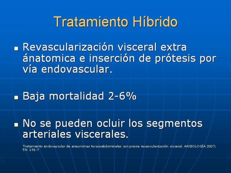 Diapositiva 66 de Aneurisma aórtico toracoabdominal (AATA)