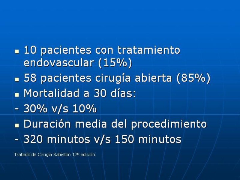 Diapositiva 70 de Aneurisma aórtico toracoabdominal (AATA)