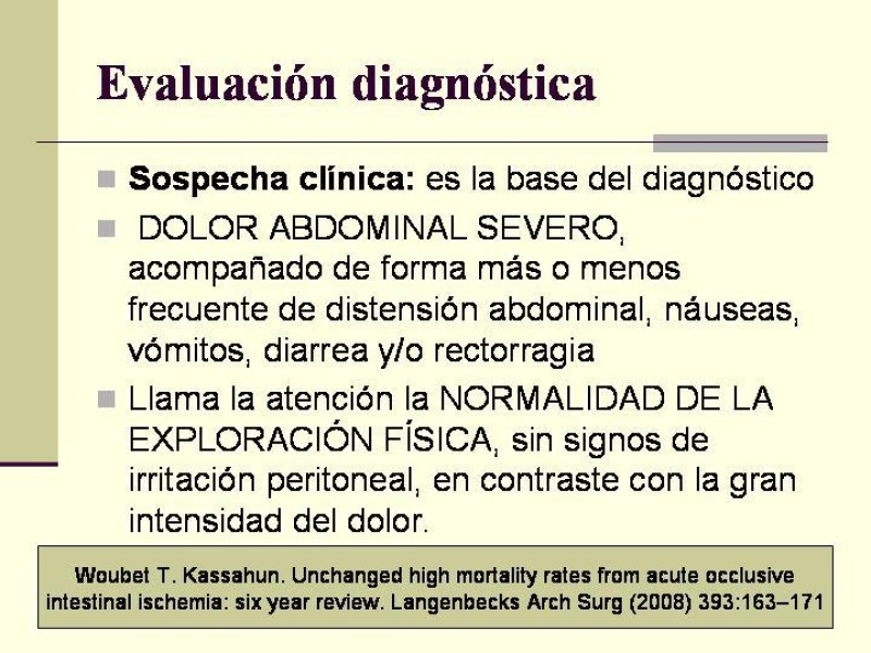 Diapositiva 10 de Isquemia Mesentérica Aguda