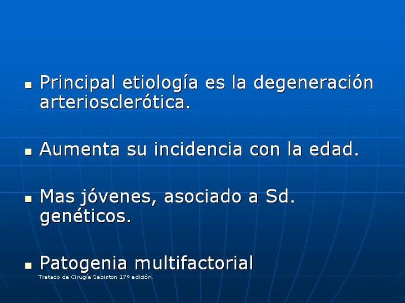 Diapositiva 3 de Aneurisma aórtico toracoabdominal (AATA)