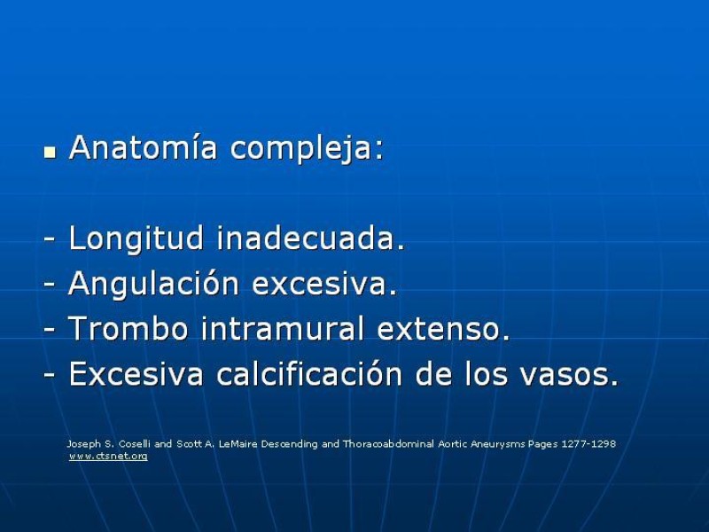 Diapositiva 50 de Aneurisma aórtico toracoabdominal (AATA)