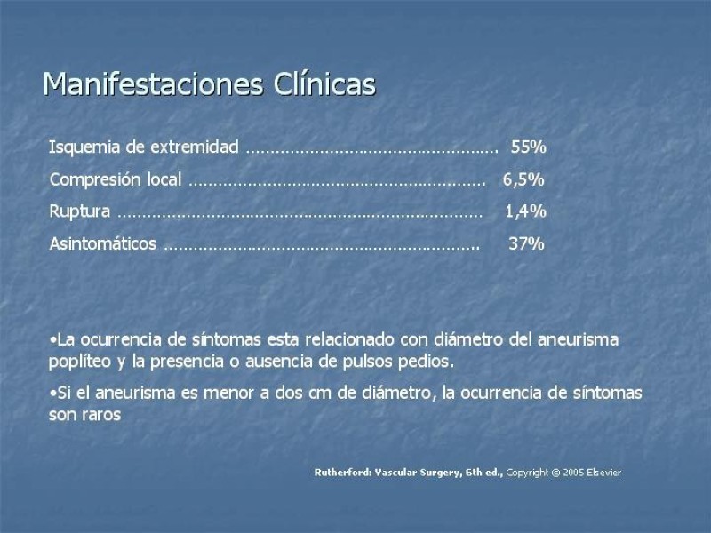 Diapositiva 6 de Aneurisma arterial poplíteo