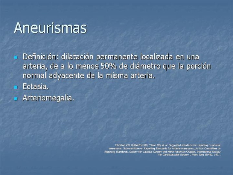 Diapositiva 1 de Aneurisma arterial poplíteo