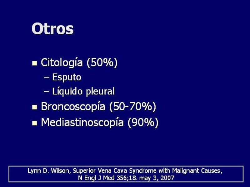 Diapositiva 16 de Síndrome Vena Cava Superior