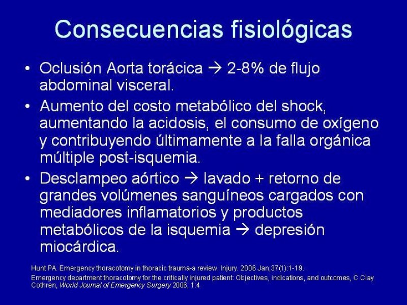 Diapositiva 28 de Toracotomía de Reanimación