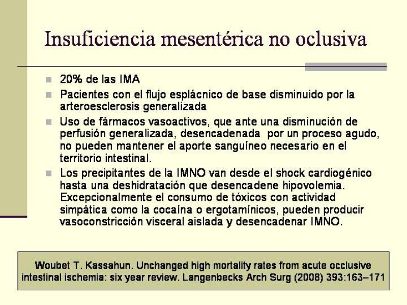 Diapositiva 8 de Isquemia Mesentérica Aguda