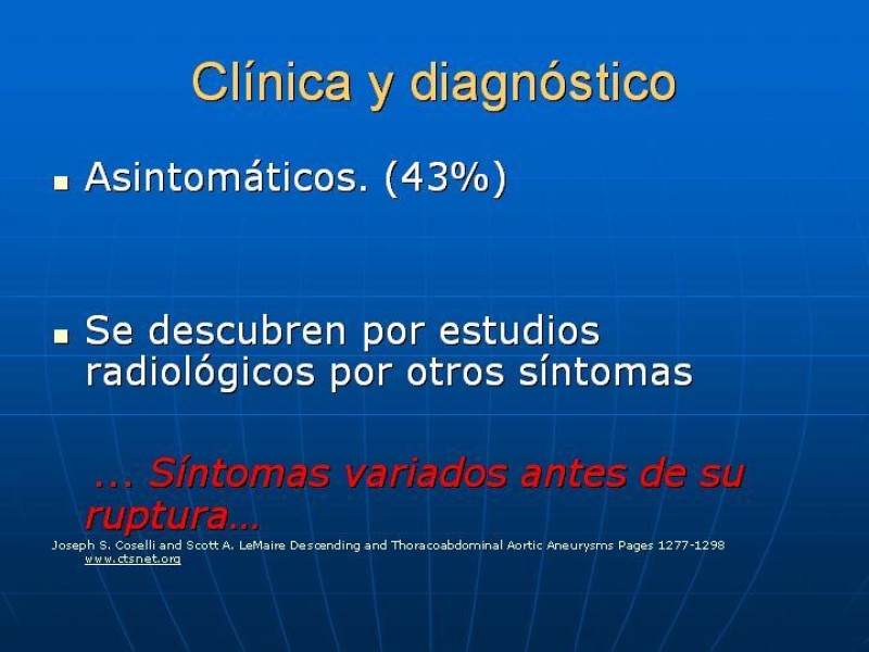 Diapositiva 14 de Aneurisma aórtico toracoabdominal (AATA)