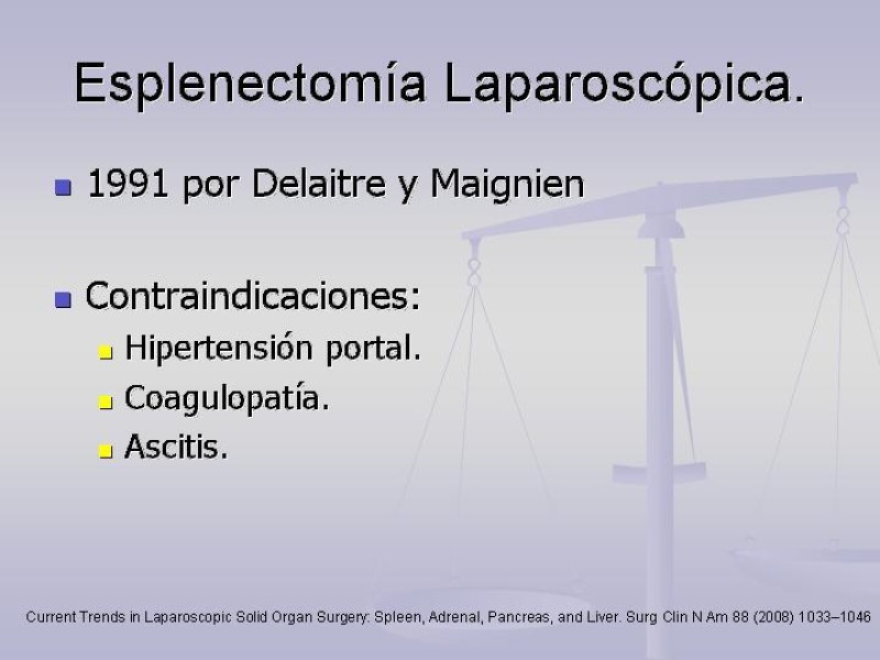 Diapositiva 24 de Técnica Quirúrgica Esplenectomía