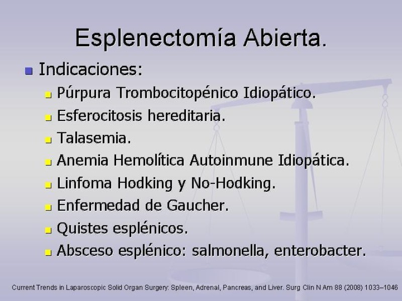 Diapositiva 9 de Técnica Quirúrgica Esplenectomía