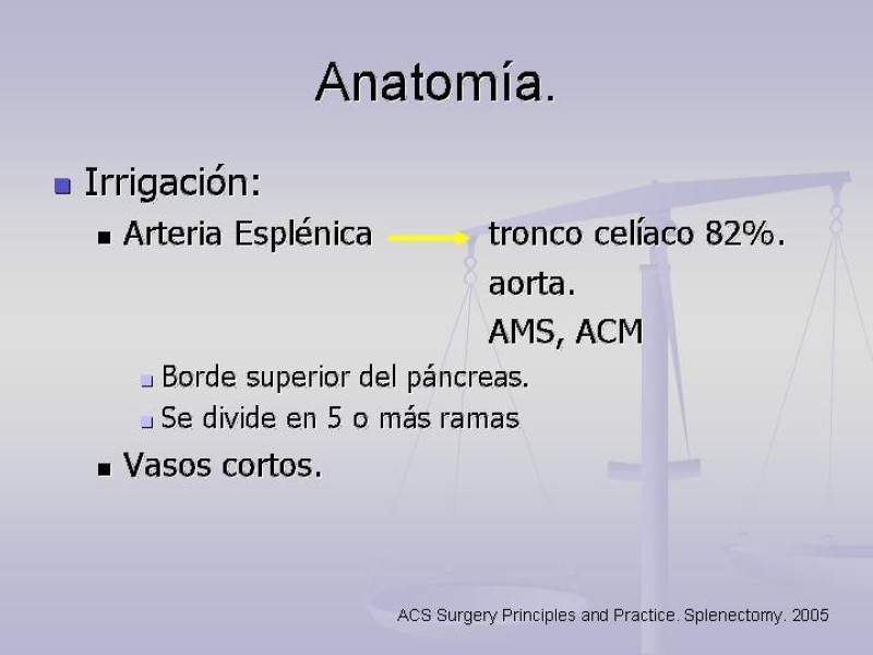 Diapositiva 5 de Técnica Quirúrgica Esplenectomía