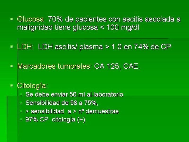 Diapositiva 9 de Ascitis Asociada a Malignidad
