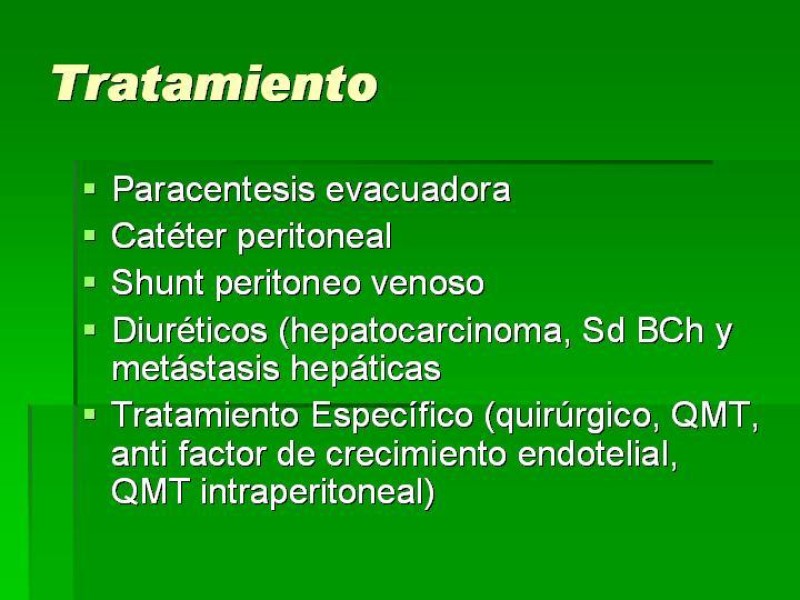 Diapositiva 13 de Ascitis Asociada a Malignidad