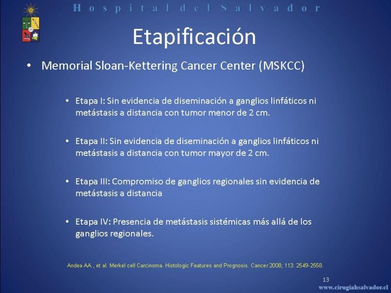 Diapositiva 12 de Carcinoma de Células de Merkel