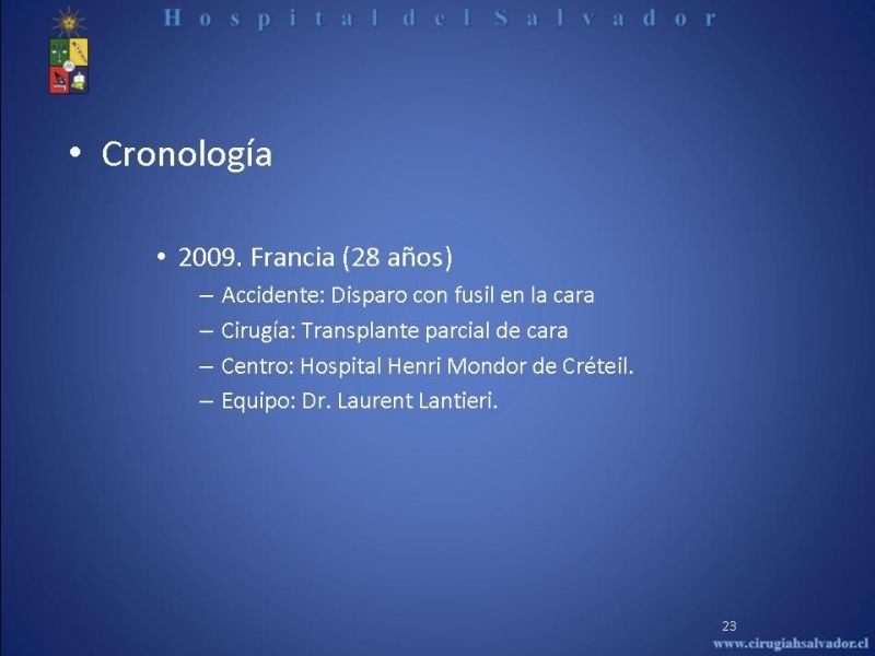 Diapositiva 22 de Transplante Facial