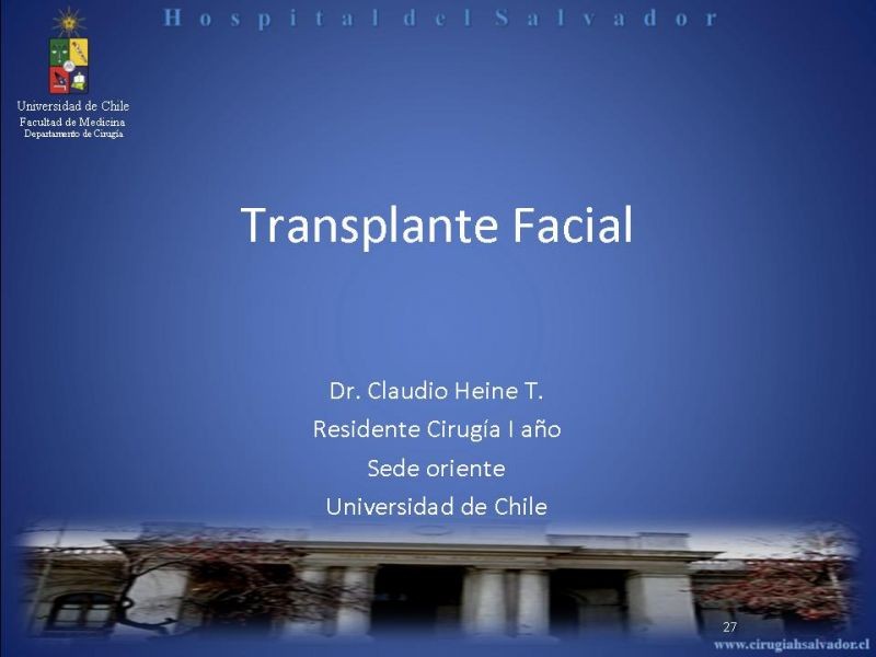 Diapositiva 26 de Transplante Facial