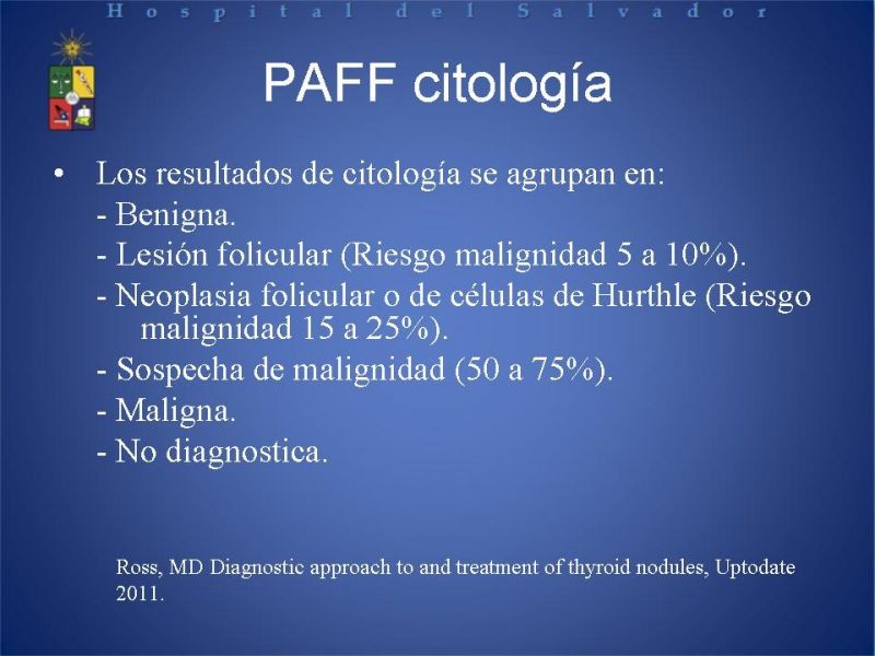 Diapositiva 14 de Enfrentamiento del Nódulo Tiroideo 