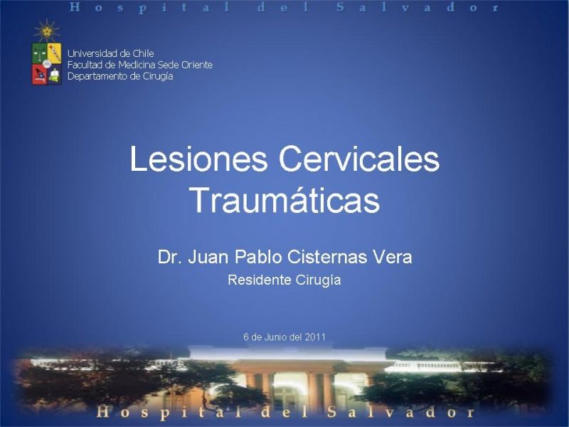 Diapositiva 33 de Lesiones Cervicales Traumáticas