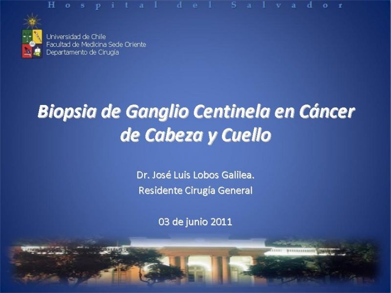 Diapositiva 20 de Biopsia de Ganglio Centinela en Cáncer de Cabeza y Cuello