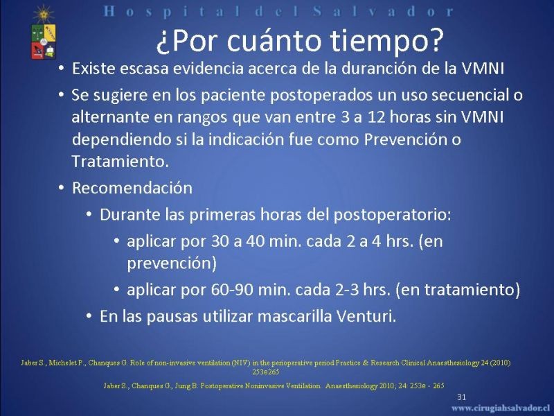 Diapositiva 30 de Ventilación Mecánica no Invasiva
