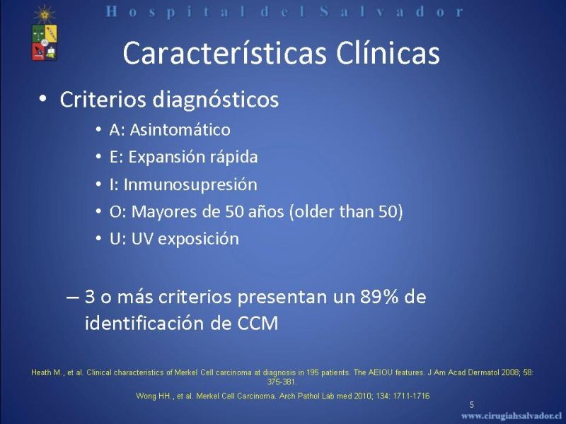 Diapositiva 4 de Carcinoma de Células de Merkel
