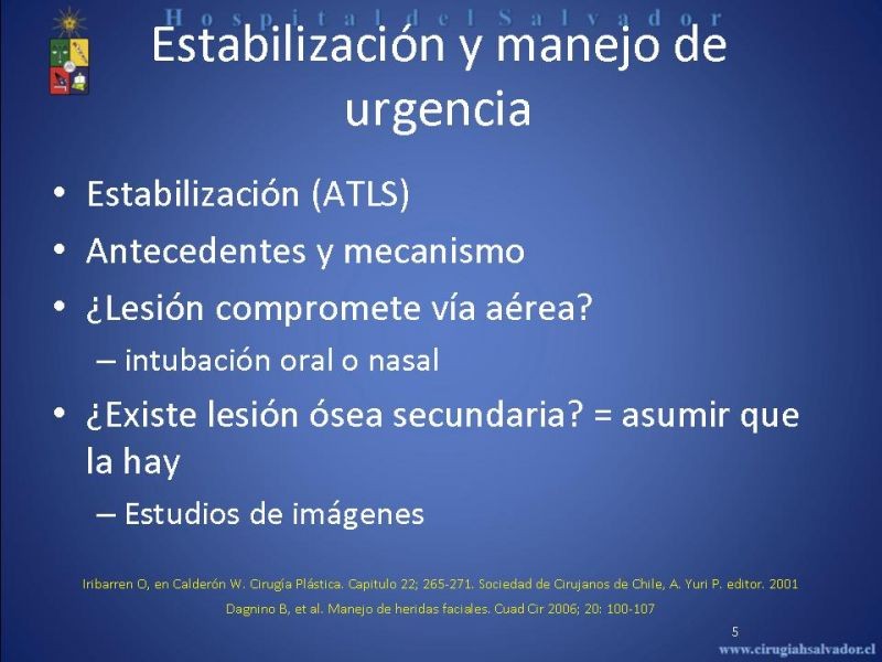 Diapositiva 4 de Evaluación y manejo de lesiones faciales
