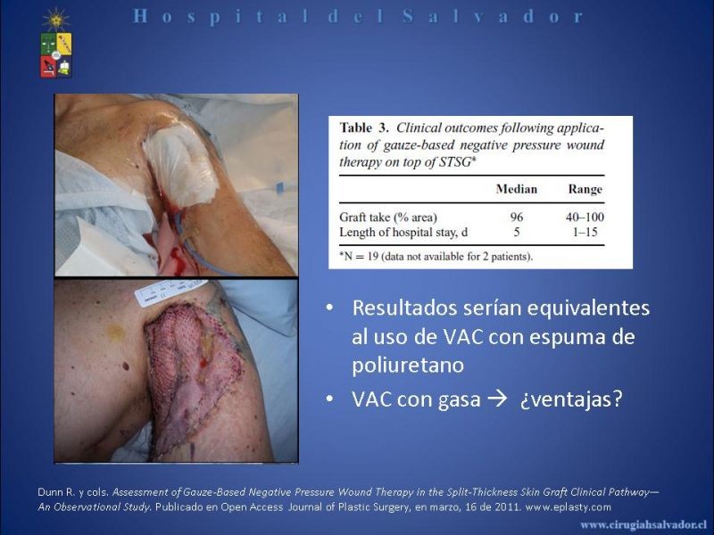 Diapositiva 19 de VAC e injertos dérmicos