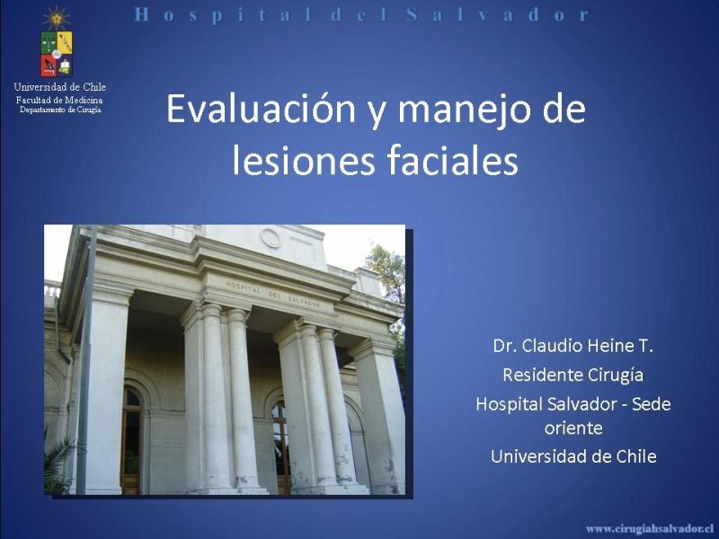 Diapositiva 28 de Evaluación y manejo de lesiones faciales