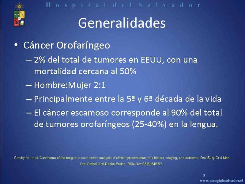 Diapositiva 1 de Cáncer de Lengua