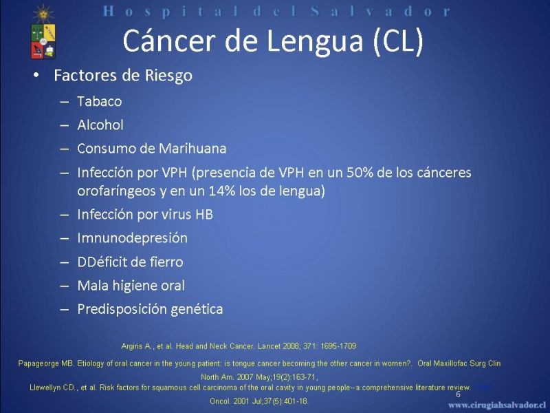 Diapositiva 5 de Cáncer de Lengua
