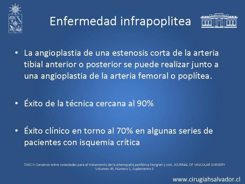 Diapositiva 19 de Tratamiento endovascular de la EAO infrainguinal