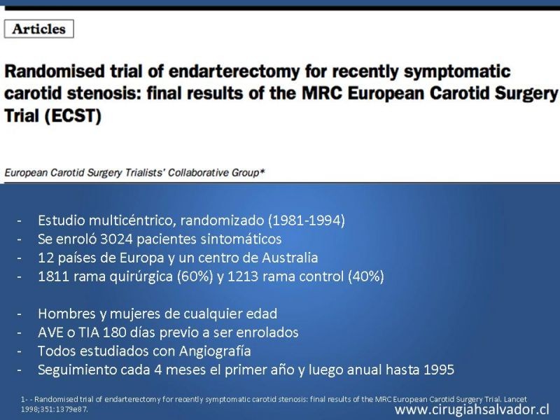 Diapositiva 21 de Estenosis Carotídea