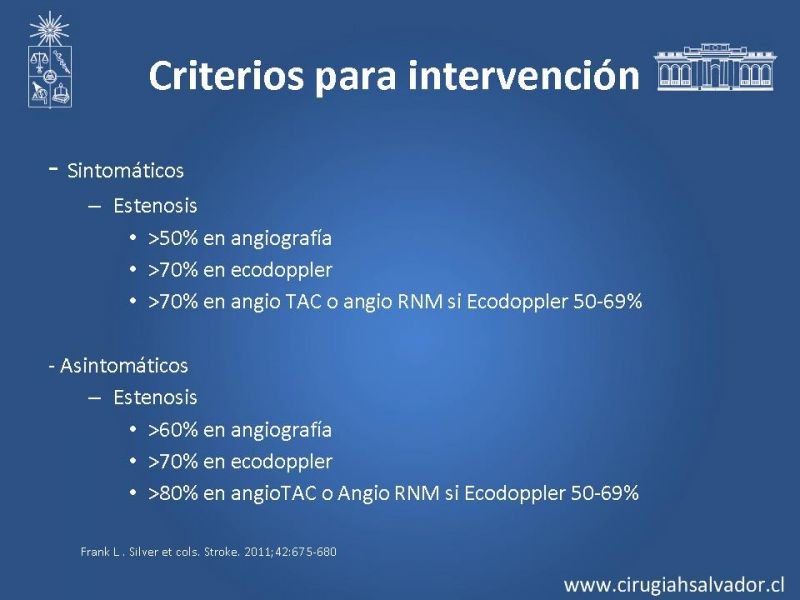 Diapositiva 33 de Estenosis Carotídea