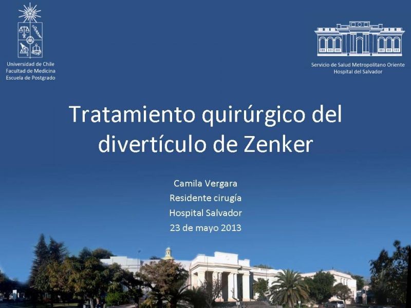Diapositiva 20 de Tratamiento quirúrgico del divertículo de Zenker