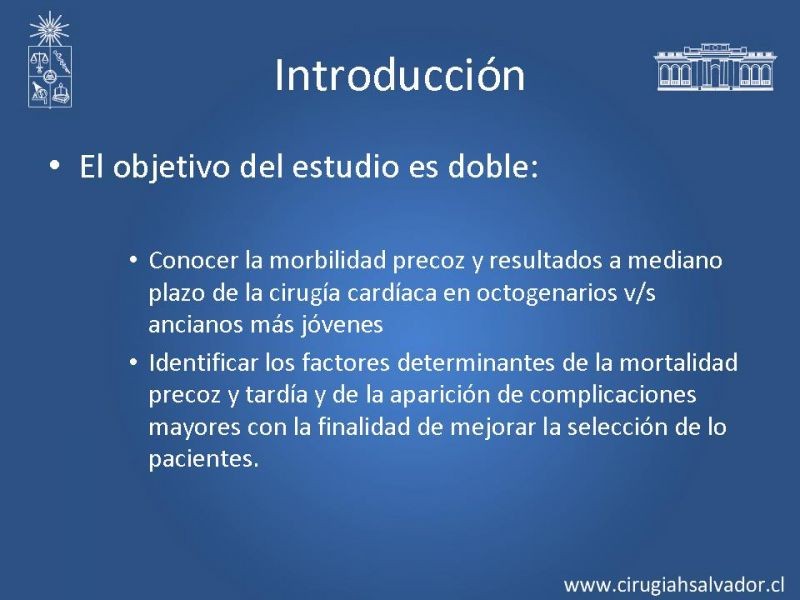 Diapositiva 9 de Resultados de la cirugía cardíaca valvular y/o coronaria en octogenarios. Temprana y tardía