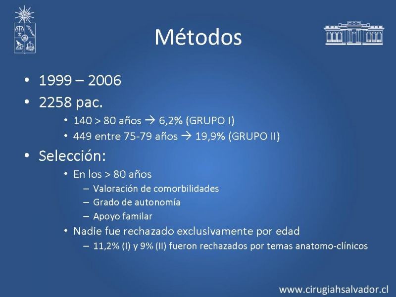 Diapositiva 10 de Resultados de la cirugía cardíaca valvular y/o coronaria en octogenarios. Temprana y tardía