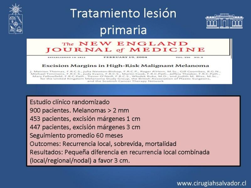 Diapositiva 16 de Manejo Quirúrgico de Melanoma