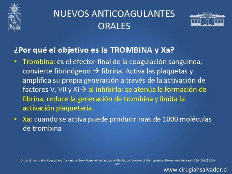 Diapositiva 6 de Nuevos anticoagulantes orales